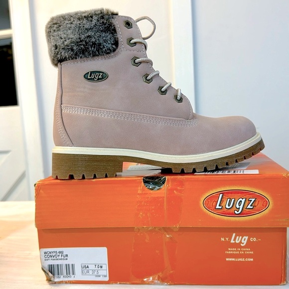 Lugz Convoy Fur boots, color pink, size 7 M - Picture 2 of 7